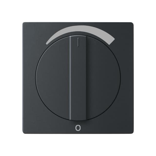 FUTURE Pokrywa z pokrętłem i nadrukiem do regulatora głośności czarny matowy