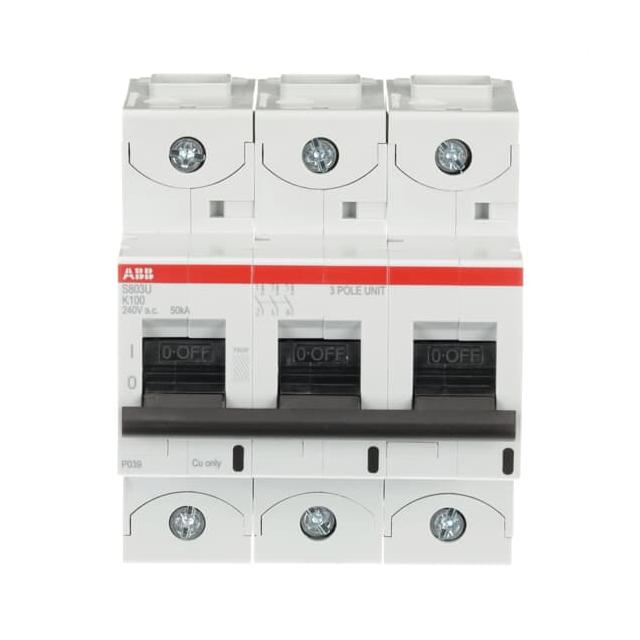 S803U-K100 Wyłącznik nadprądowy 50kA 3P K100A 2CCS863017R0637 ABB