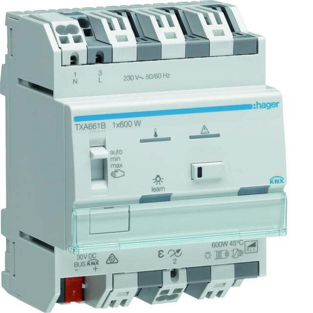 KNX e/s Ściemniacz uniwersalny 600 W 1-krotny TXA661B HAGER