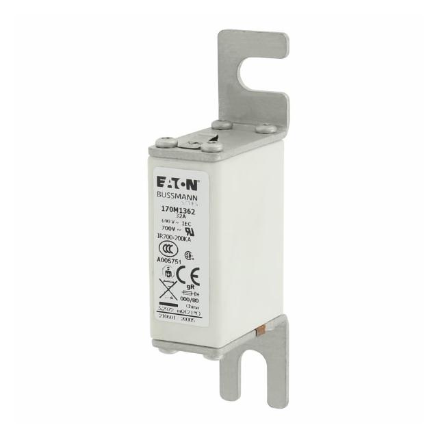 32A 690V IEC gR 000/80 SQ.BODY IND. FUSE Wkładka szybka 32A AC 690V DIN 000 21x40x100 mm, 170M1362 E