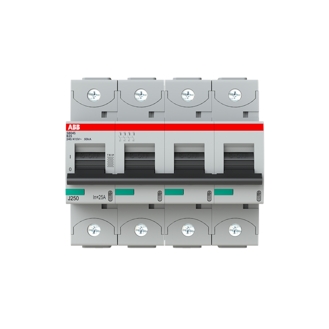 S804S-B25 Wyłącznik nadprądowy 50kA 4P B25A 2CCS864001R0255 ABB