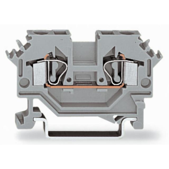 złączka 2-przewodowa Ex 4 mm2 jasnoszara