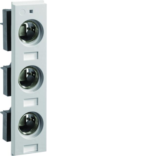 Podstawa bezpiecznikowa DII 3P 25A z pokrywą izolacyjną W45mm L25L HAGER