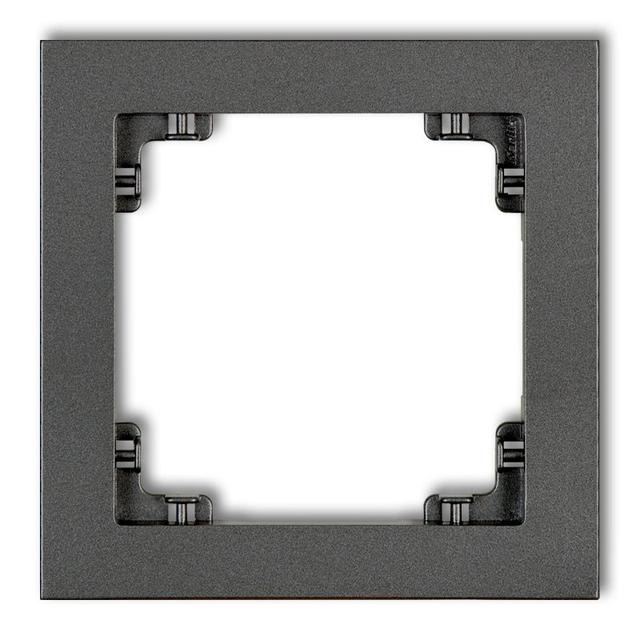 DECO Ramka uniwersalna pojedyncza z tworzywa grafitowa