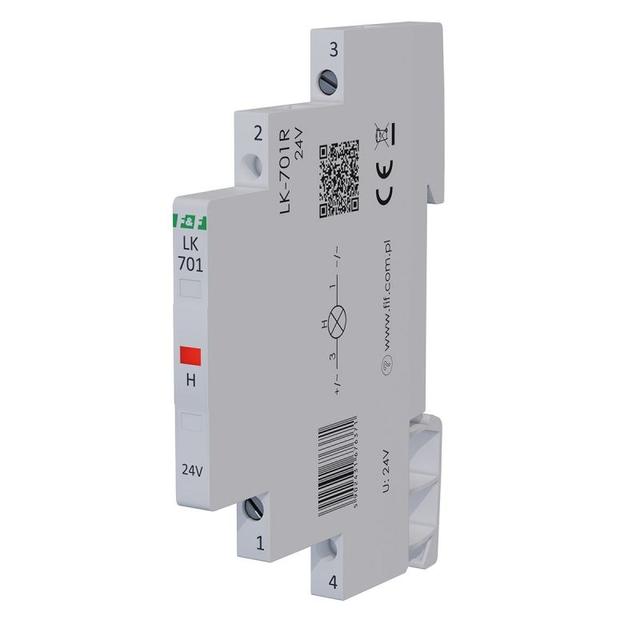 Lampka kontrolna zasilania 1/3S 12÷60V DC 12÷48V AC 1xLED CZERWONA LK-701R-24V F&F