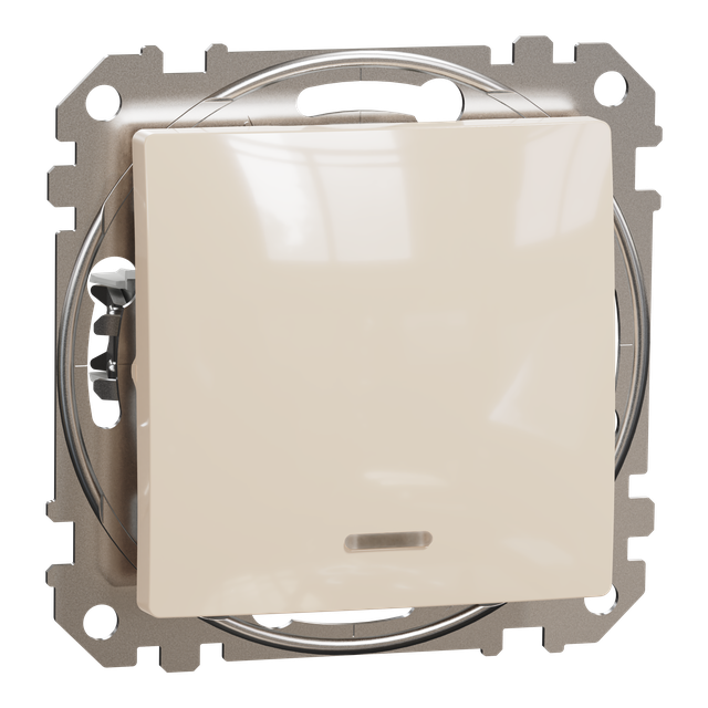 Sedna Design & Elements, przycisk z podświetleniem, beżowy