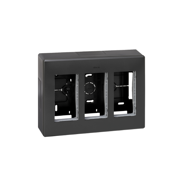 Simon Connect Obudowa natynkowa S500 3-modułowa 6x K45 kompletna szary grafit 51000003-038 KONTAKT