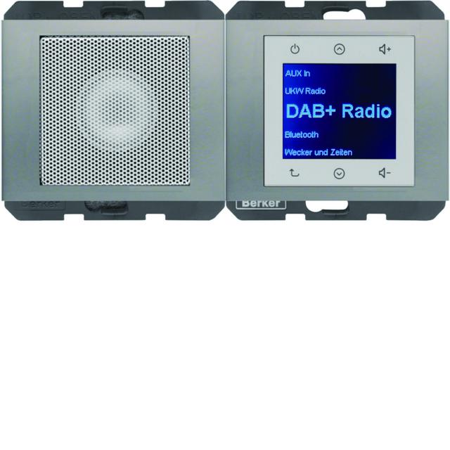 Berker K.5 Radio Touch podtynkowe DAB+ z głośnikiem stal szlachetna 29807004 HAGER