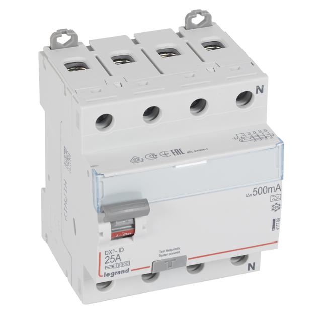 Wyłącznik Różnicowoprądowy P 304 4P 25A 500Ma Typa DX3 411789 LEGRAND