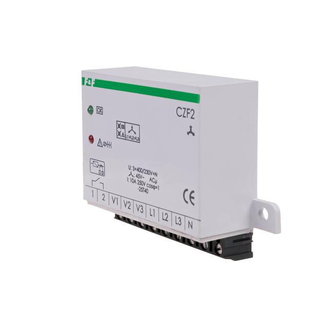 CZUJNIK ZANIKU FAZY Z KONTROLĄ STYKÓW, STYKI: 1Z , I=10A, PRZYŁĄCZE: ZACISKI ŚRUBOWE