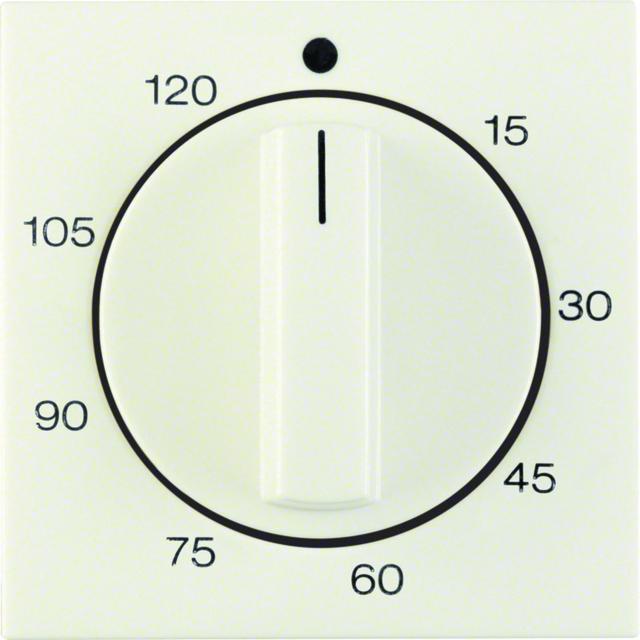 BERKER B.Kwadrat/S.1 Płytka czołowa z pokrętłem Regulator do mechanizm łącz. czas. 120 min krem 16338982 HAGER