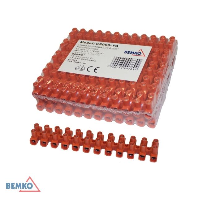 ZŁĄCZKA ZACISKOWA 6mm2 TWARDA POMARAŃCZOWA - 10 SZT