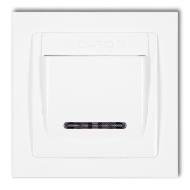 DECO Łącznik hotelowy z ramką uniwersalną pojedynczą z tworzywa DECO biały mat