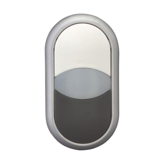 M22-DDL-WS Przycisk podwójny biało/czarny z samopowrotem i z możliwością podświetlenia 216704 EATON