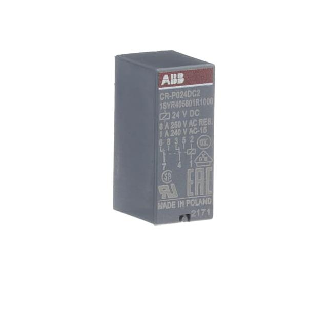 Przekaźnik CR-P024DC2, A1-A2=24V DC, 2 styki c/o 250V/8A 1SVR405601R1000 ABB