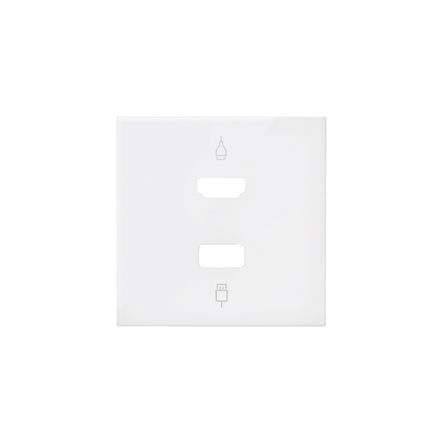 Simon 100 Pokrywa do gniazda HDMI+ USB biały mat