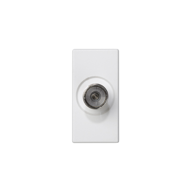 Simon Connect Płytka K45/2 gn. TV żeńskie 225x45mm+wkład czysta biel