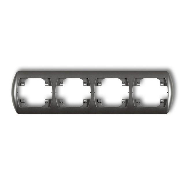 TREND Ramka pozioma poczwórna grafitowa