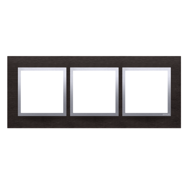Simon 54 Nature Ramka 3-krotna Nature-Metal INOX YIN IP20/IP44* (*IP44-należy zastosować zestaw uszczelek DUN3) DRN3/78 KONTAKT