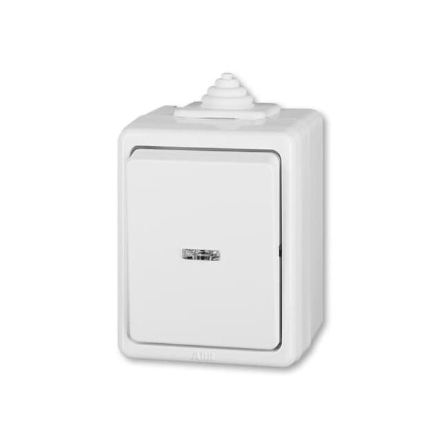 CLASSIC Wyłącznik krzyżowy z oknem IP 44  biały