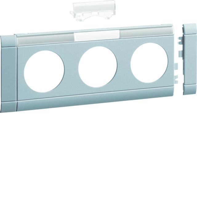 tehalit.WA Maskownica potrójna z polem opisowym ABS bezhalogenowy lakierowanaier aluminium GB08031LA