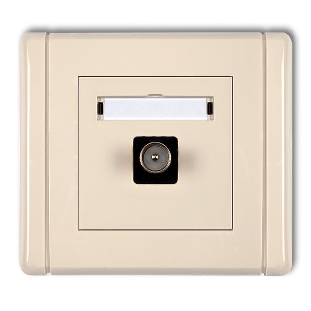 FLEXI Gniazdo antenowe pojedyncze TV beżowy