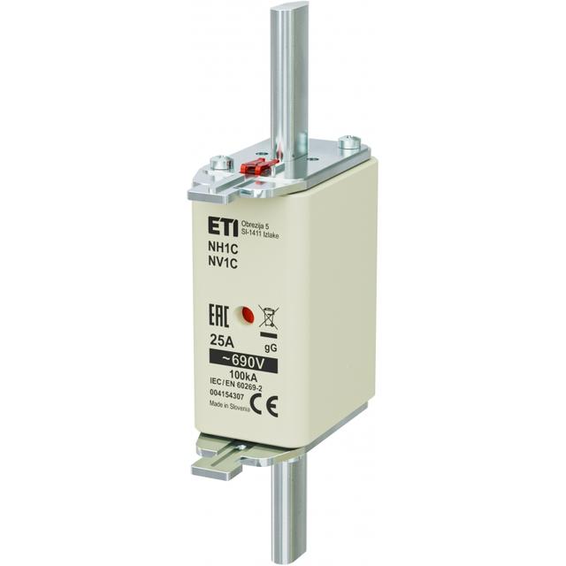Wkładka topikowa NH zwłoczna KOMBI NH1C gG 25A 690V 004184307 ETI