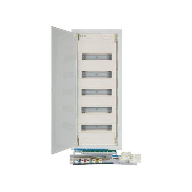 KLV-60UPS-F Rozdzielnica modułowa podtynkowa płaska 5x12+2 kl.II IP30 zawiera listwy N/PE 302414 EAT