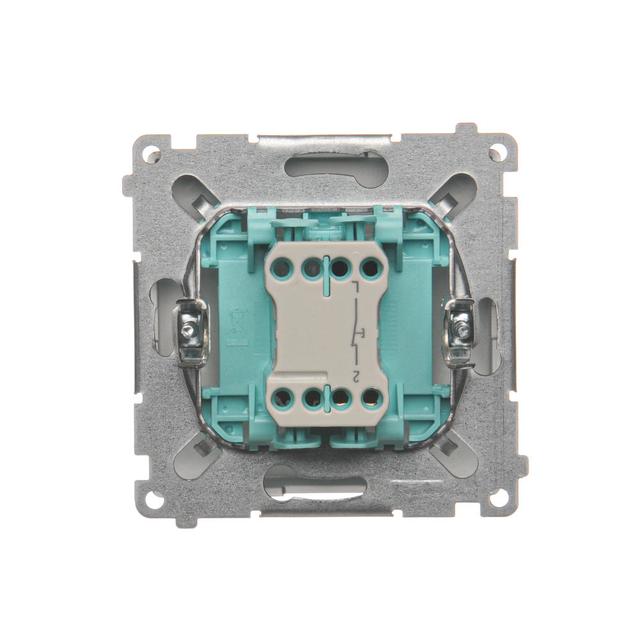 Simon Basic Przycisk pojedynczy rozwierny bez piktogramu 10A z. śrub. stal inox