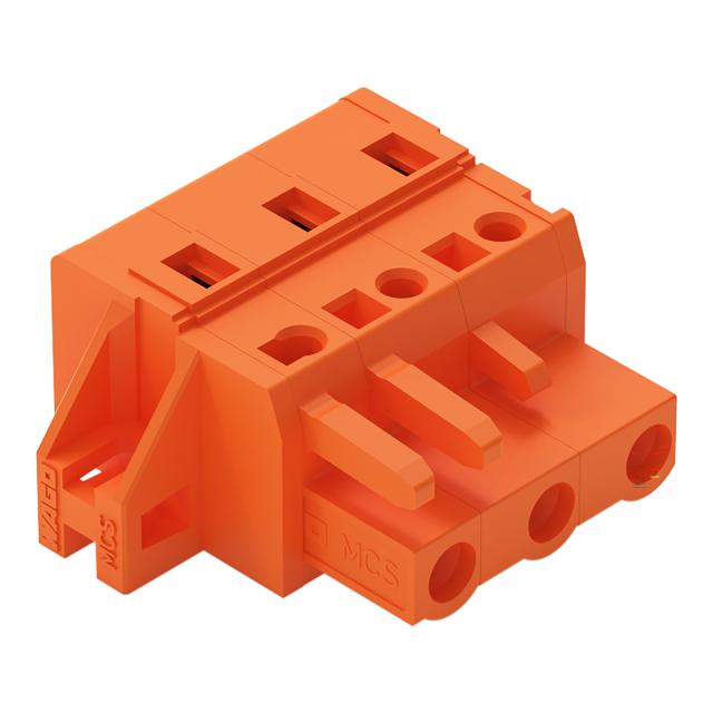 Gniazdo MCS-MIDI Classic 3-biegunowe pomarańczowy raster 7,62mm /50szt./ 231-703/031-000 WAGO