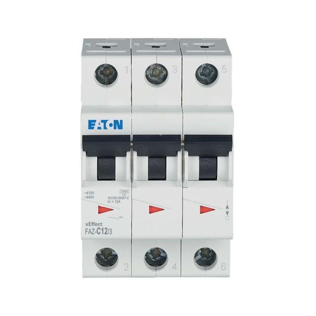FAZ-C12/3 Wyłącznik nadprądowy 15kA C12A 3P 278870 EATON