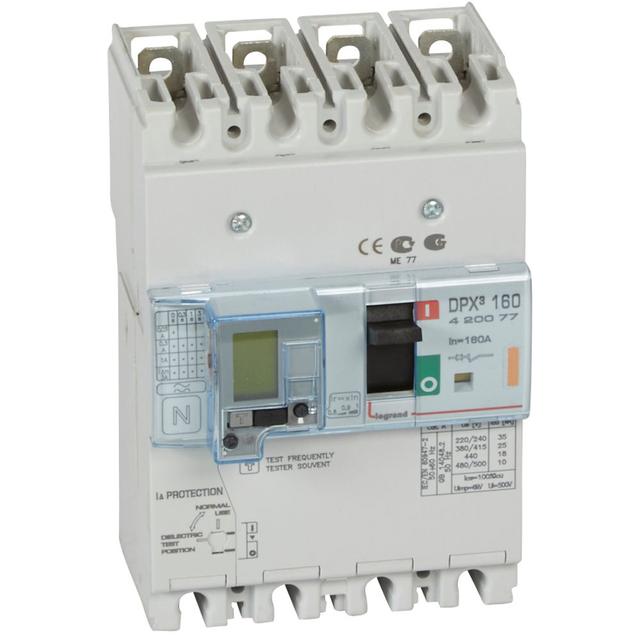 Wyłącznik DPX3 160 Z Zab. R-Pr. 4P 160A 25Ka 420077 LEGRAND