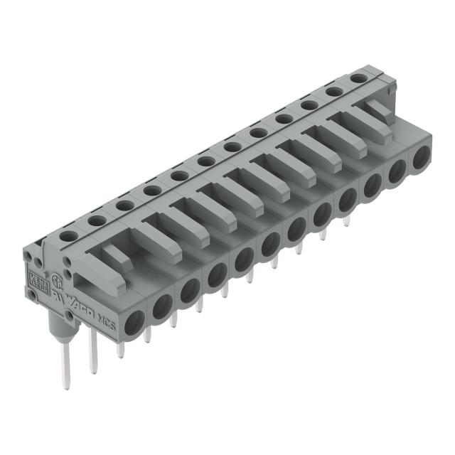 MCS-MIDI Classic gniazdo kątowe 12-bieg. szare raster 5 mm /25szt./ WAGO
