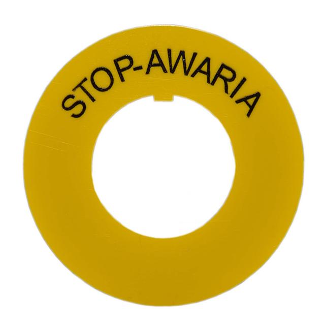 Pierścienie żółte do NEF30 z nadrukiem STOP-AWARIA