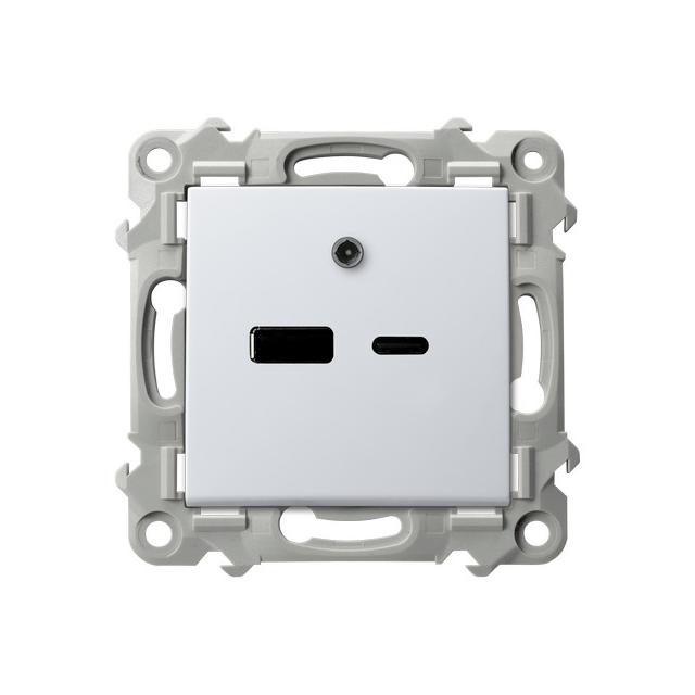 SZAFIR Ładowarka USB A+C - kolor biały GPUSB-2Z/m/00 OSPEL