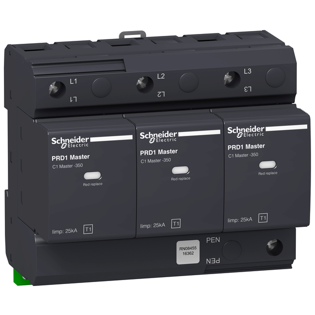 Ogranicznik przepięć Acti9 PRD1Master-T1-3 3P T1 25 kA ze stykiem 16362 SCHNEIDER