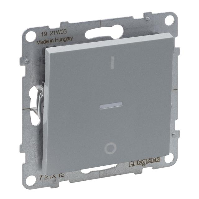 Suno Łącznik Dwubiegunowy Z Podświetleniem - 10 Ax - 250V - Zaciski Śrubowe Aluminium 721312 LEGRAND