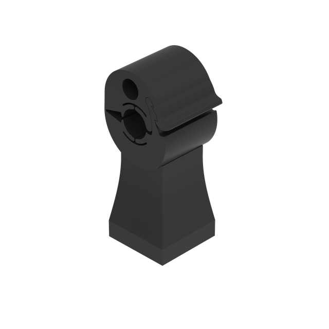 UCHWYT PLASTIKOWY Z ZATRZASKIEM RAL 8017