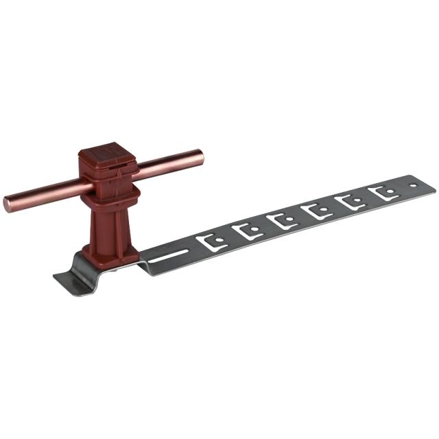 Wspornik dachowy UNIsnap dł. 205 mm, stal nierdzewna NIRO/ tworzywo, brązowy