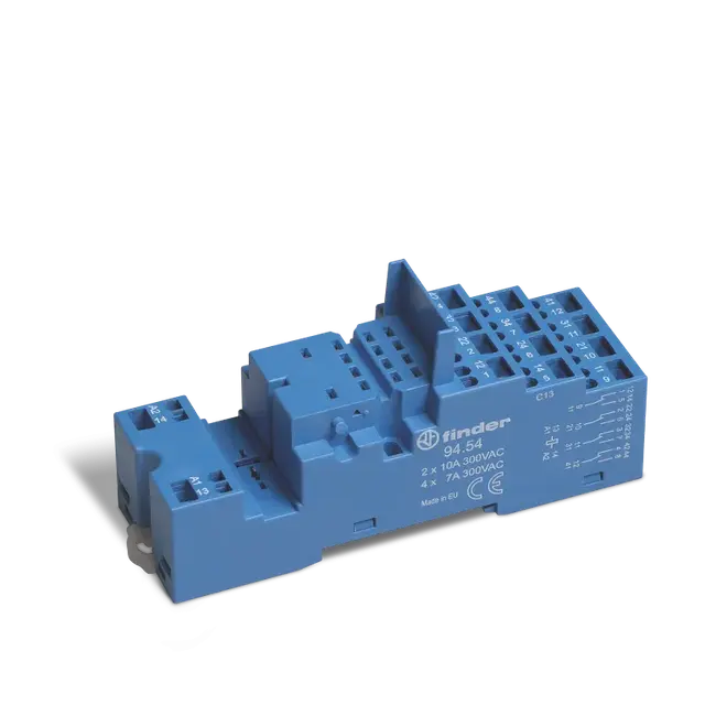 Gniazdo do przekaźników serii 55.32; 55.34; zaciski sprężynowe, 94.54 SMA