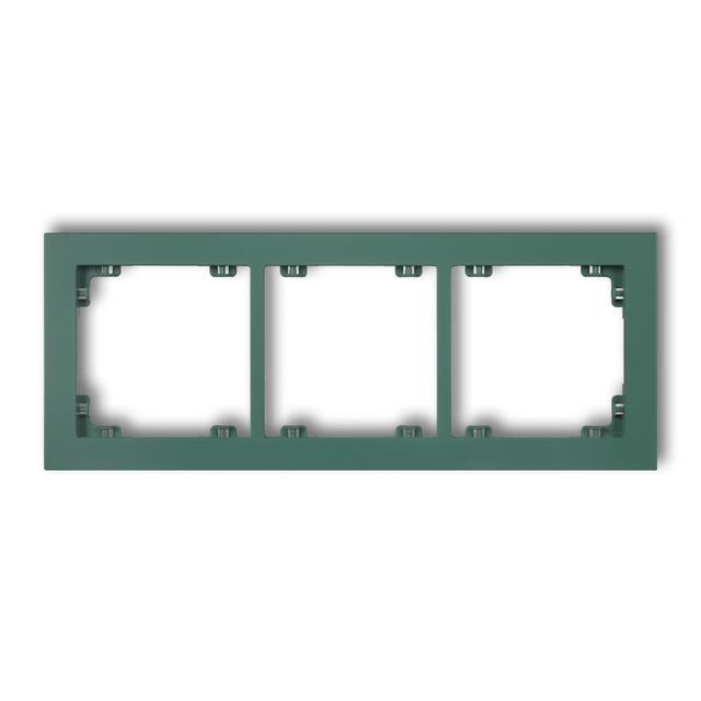 DECO Ramka potrójna z tworzywa DECO Pastel Matt szmaragdowa 51DR-3 KARLIK