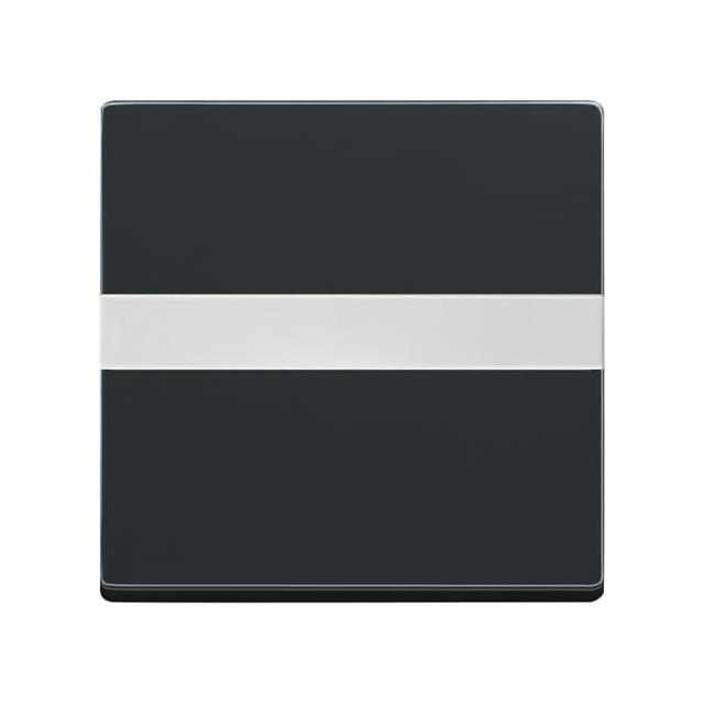 FUTURE Klawisz z polem opisowym Z pryzmatem do równomiernego podświetlenia opisu czarny matowy