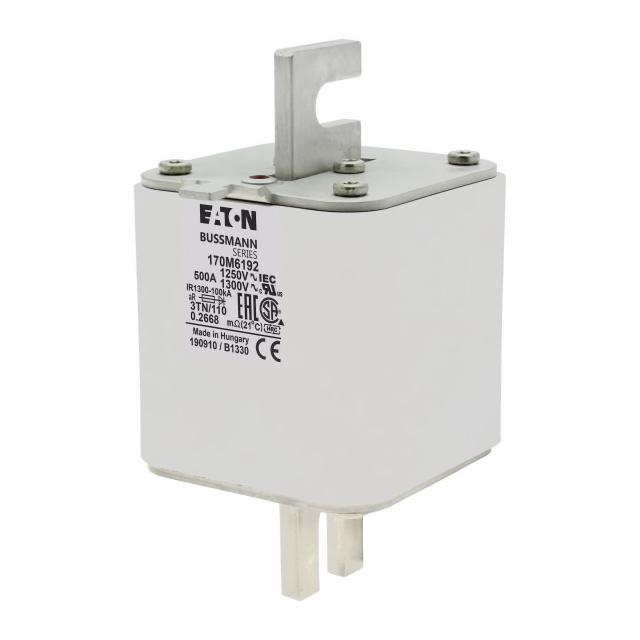 FUSE 500A 1250V 3TN/110 AR CU Wkładka szybka 500A AC 1250V rozmiar 3 76x90x139 mm aR DIN I 170M6192