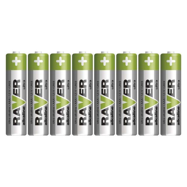 Bateria alkaliczna Raver Ultra Alkaline AAA (LR03) folia 8 B79118 EMOS