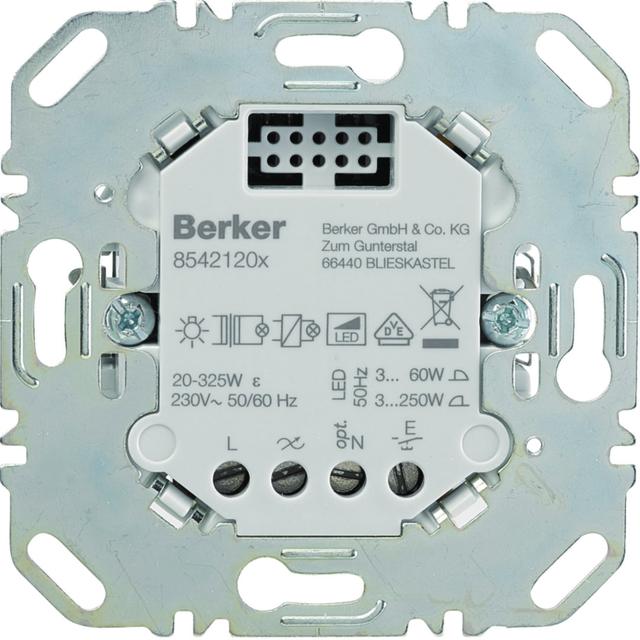 BERKER one.platform Uniwersalny ściemniacz przyciskowy pojedynczy mechanizm 85421200 HAGER
