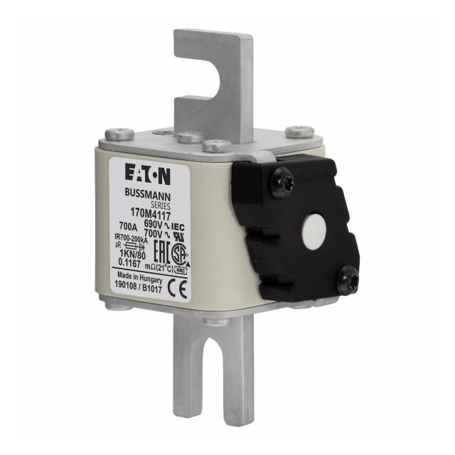 700A 690V 1KN/80 aR INDICATOR FUSE Wkładka szybka 700A AC 690V DIN 1 53x69x108 mm aR DIN 170M4117 EA