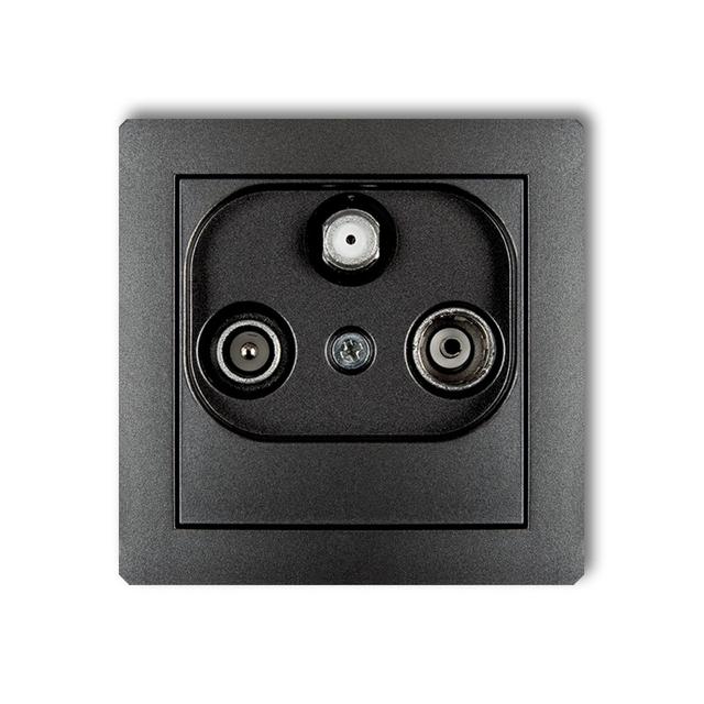 DECO Mechanizm gniazda abonenckiego RTV-SAT końcowego 1,5dB grafitowy