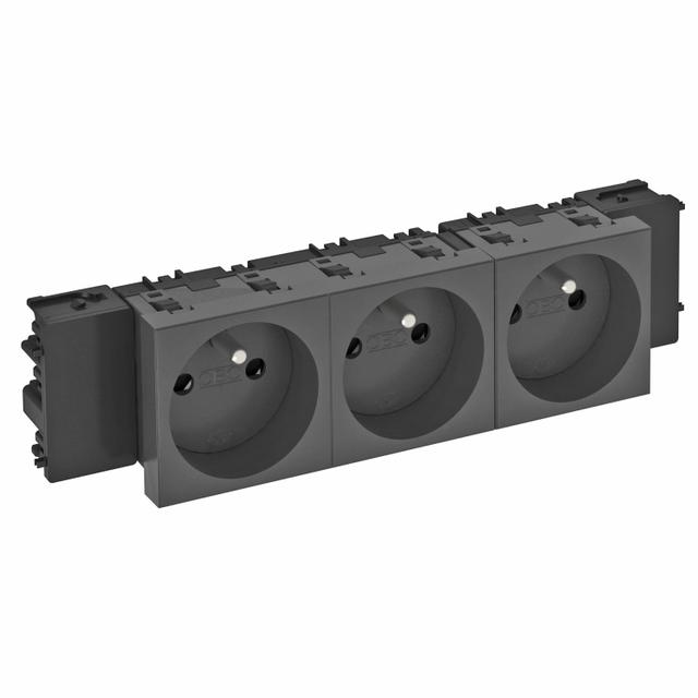 STD-F0C SWGR3, Gniazdo 0°, NF, potrójne, Connect 45
