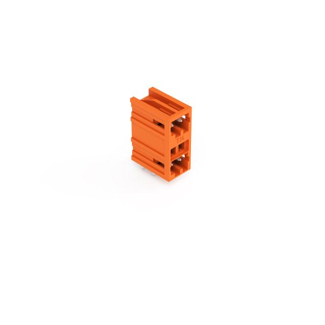 MCS-MINI dwupiętrowy wtyk 2 x 2 bieg. pomarań. raster 3,81 mm /100szt./ WAGO