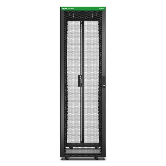 Szafa Easy Rack 600mm/42U/1000mm, z dachem, kółkami, nóżkami i 4 wspornikami, bez paneli bocznych, p